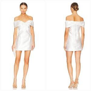 Elliatt White Off-Shoulder Mini Dress